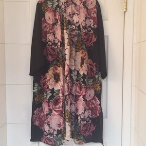 Floral chiffon duster